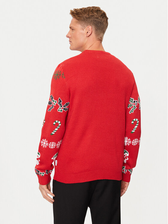 Only & Sons Only & Sons Sweater Xmas 22031171 Piros Regular Fit