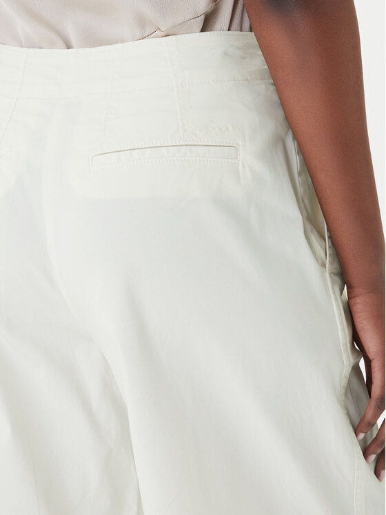 BOSS BOSS Текстилни панталони C_Tahilone1 50561636 Кремав Wide Leg