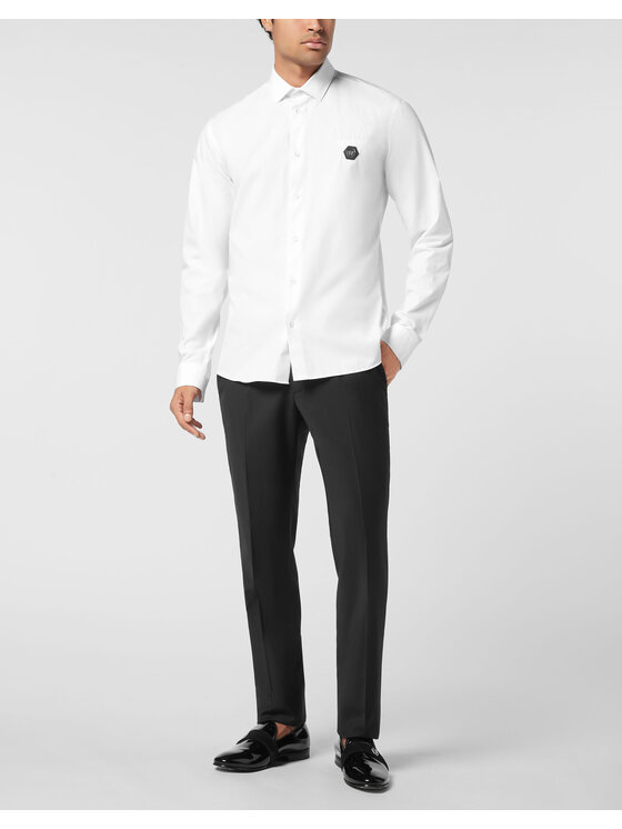 PHILIPP PLEIN PHILIPP PLEIN Košile 26115 Bílá Fitted Fit
