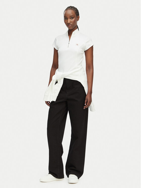 Calvin Klein Jeans Calvin Klein Jeans Marškinėliai LV047G240G Balta Slim Fit