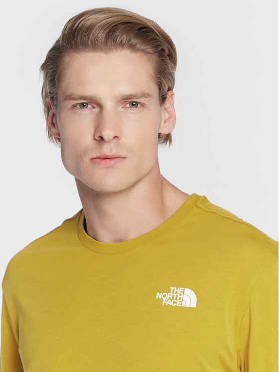 Yellow north face long sleeve sales