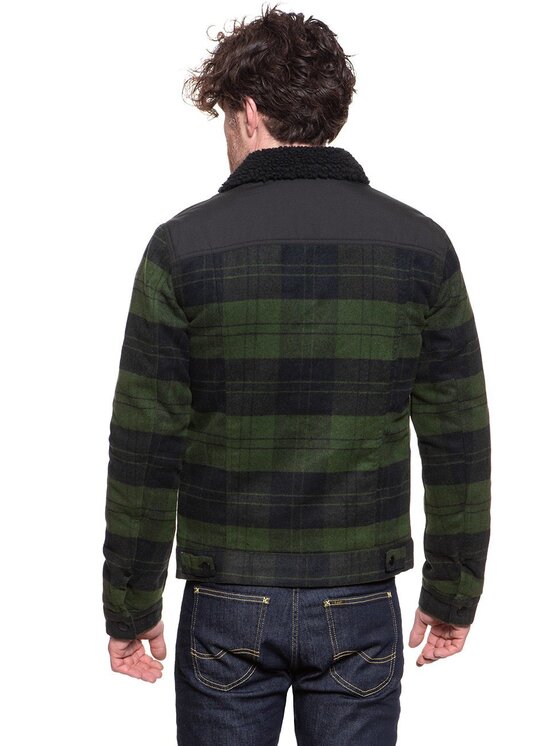 Wrangler Wrangler Giubbotto invernale THE TRUCKER Verde Regular Fit