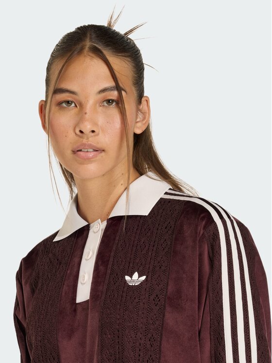adidas adidas Bluzka ORIGINALS WINTERISED SOCCER JERSEY Czerwony Oversize
