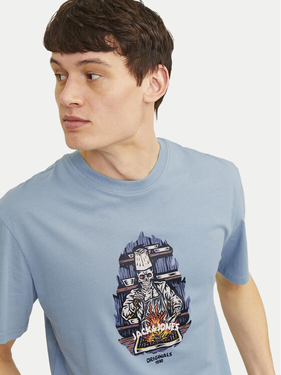 Jack & Jones Jack & Jones Majica Seven Skull 12262491 Zelena Regular Fit