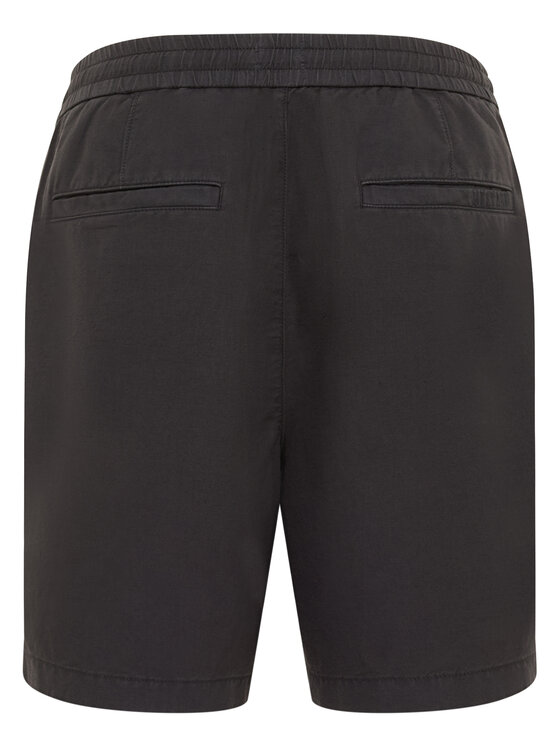 Mustang Mustang Stoffshorts Linen 1016459 Schwarz Loose Fit