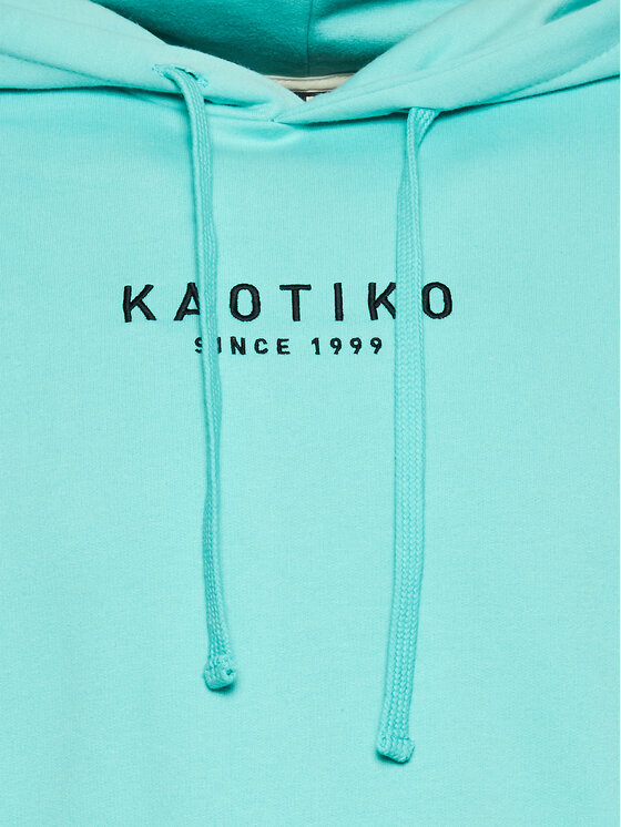 Kaotiko Kaotiko Mikina Unisex Vancouver AL006-03-G002 Zelená Relaxed Fit