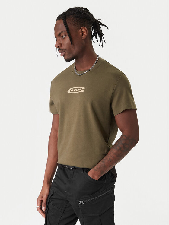 G-Star Raw G-Star Raw T-Shirt Old Skool D25967-C812 Zielony Regular Fit