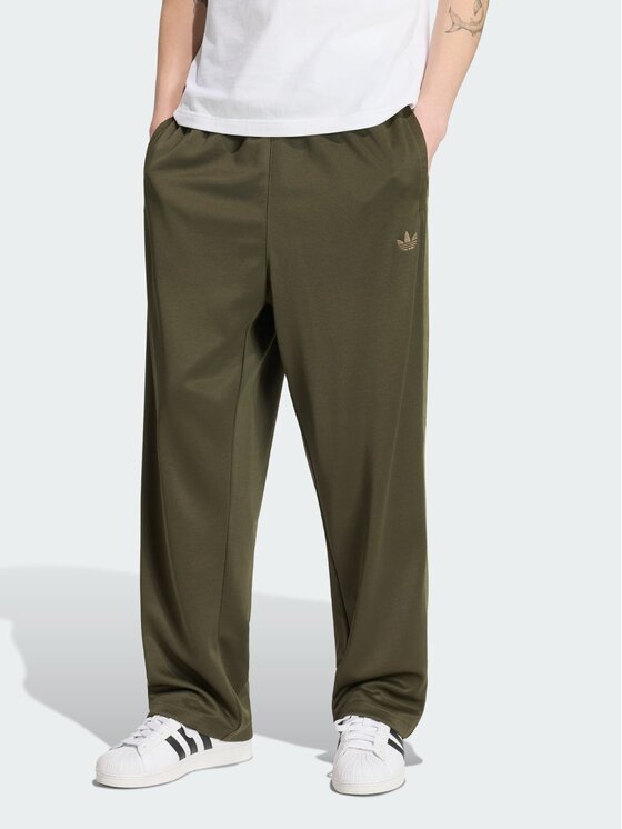 adidas adidas Spodnie materiałowe 159018 Zielony Loose Fit