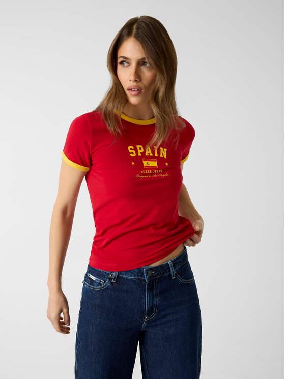 Guess Jeans Guess Jeans T-shirt 183096 Rosso Classic Fit