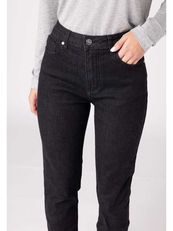 QUIOSQUE QUIOSQUE Kalhoty z materiálu QUIOSQUE 3VD001299 Černá Regular Fit