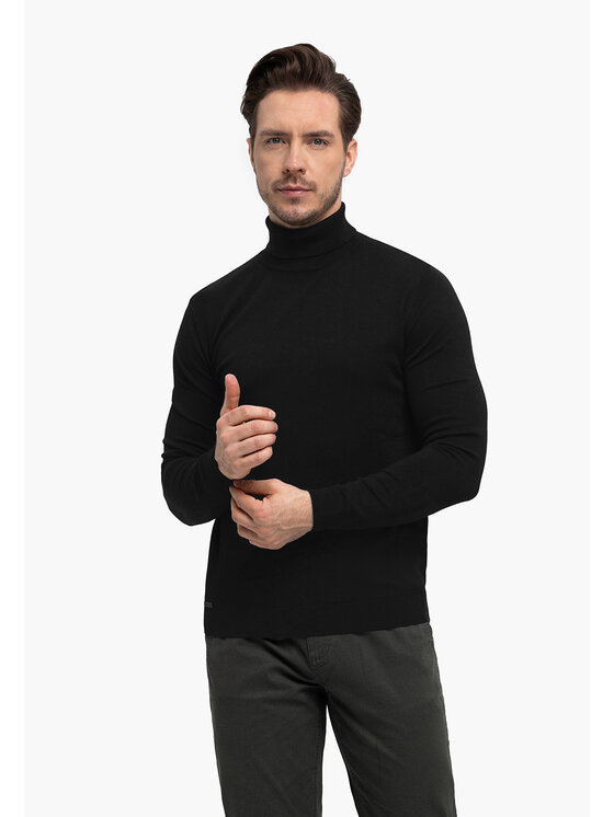 Volcano Volcano Sweter S-MAX Czarny Regular Fit