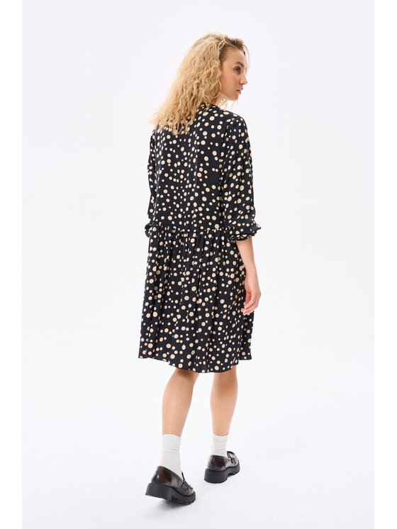 blue shadow blue shadow Sukienka codzienna Monka Czarny Regular Fit