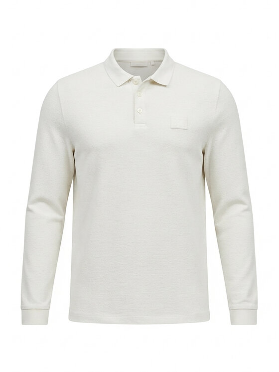 Ombre Ombre Polo L179 Biały Regular Fit