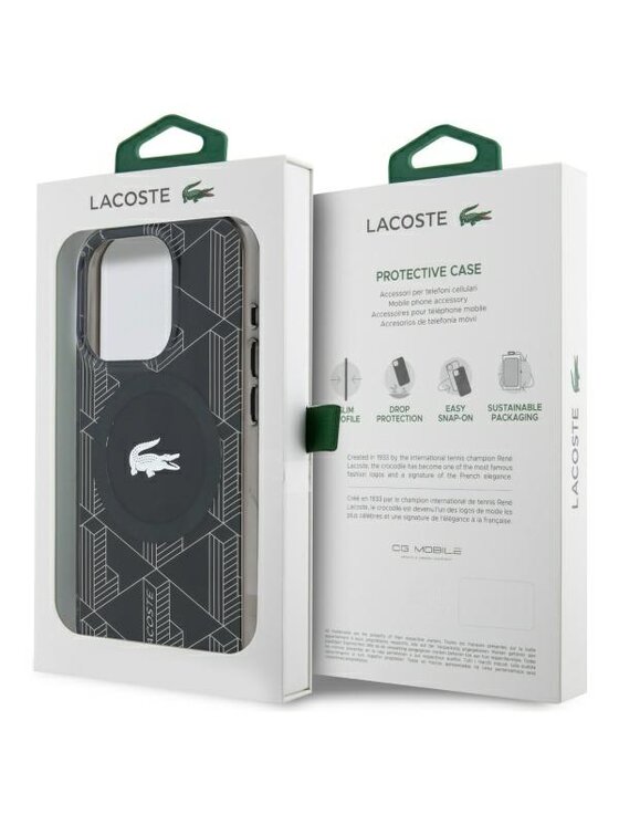 Lacoste Lacoste Etui na telefon Apple iPhone 15 Pro Czarny
