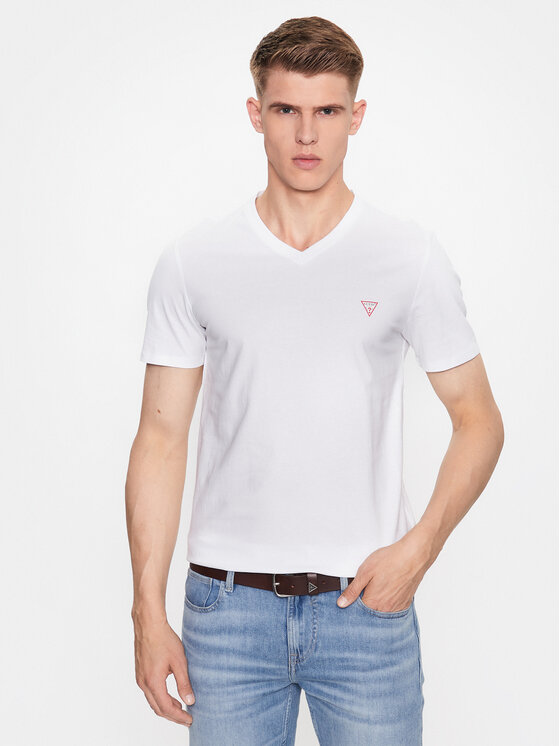 Guess Guess Tričko M2YI37 I3Z14 Biela Slim Fit