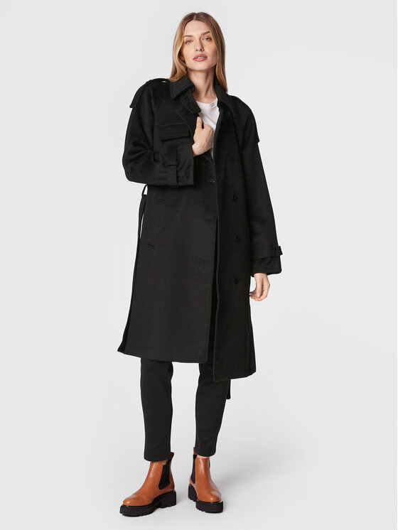 Bruuns Bazaar Bruuns Bazaar Демісезонний плащ Catarina BBW3009 Чорний Regular Fit