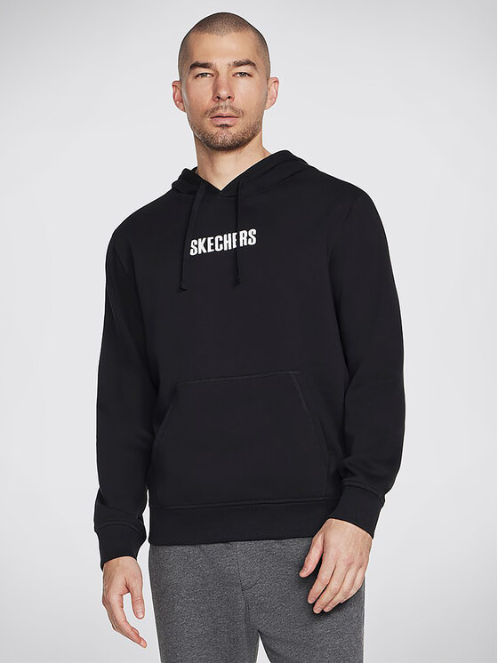 Skechers Džemperis ar kapuci Sweats Incognito Hoodie HD6 Melns Regular Fit