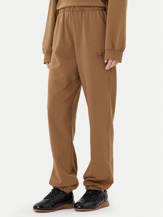 PINKO PINKO Teplákové kalhoty Pazzo 105508 A2RB Hnědá Regular Fit