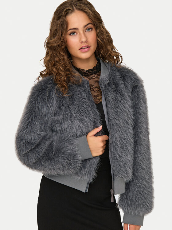 ONLY ONLY Szőrme Manny 15322405 Szürke Regular Fit