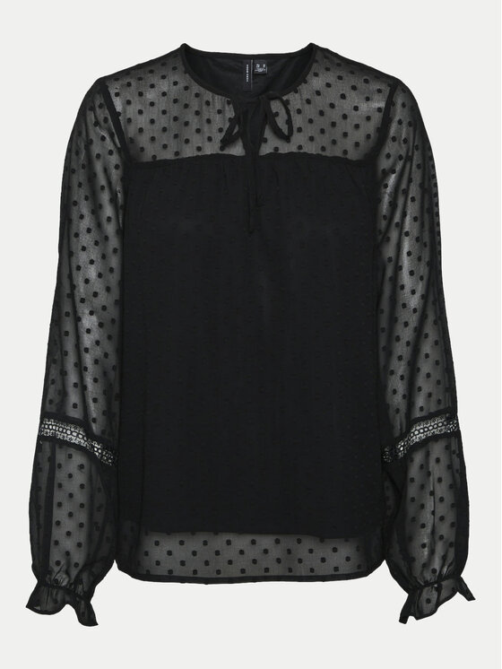 Vero Moda Vero Moda Μπλουζάκι Leah 10314692 Μαύρο Regular Fit