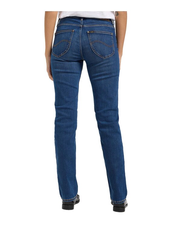 Lee Lee Jeansy 112363438 Niebieski Straight Leg