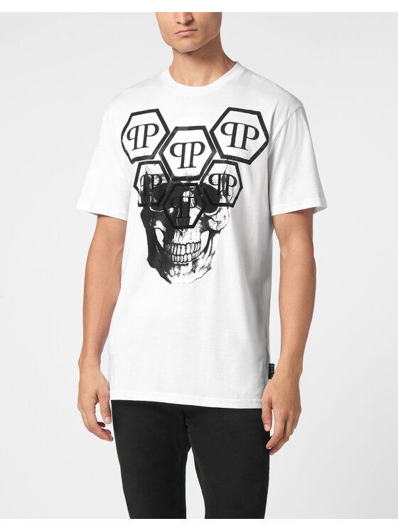 PHILIPP PLEIN PHILIPP PLEIN T-Shirt 9557 Biały Regular Fit