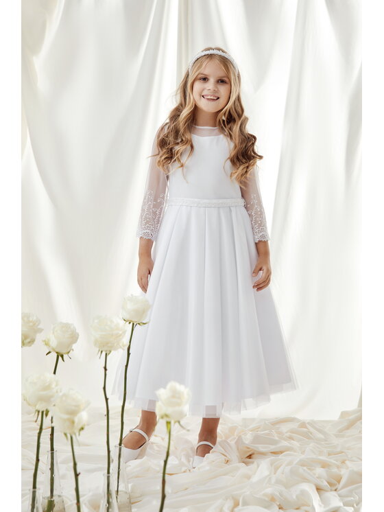 SLY SLY Sukienka 6SM-08 Biały Comfortable Fit