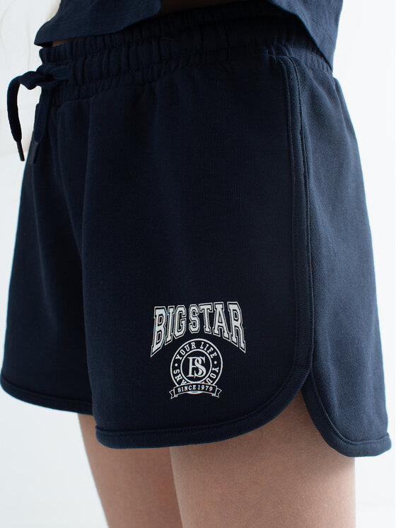BIG STAR BIG STAR Szorty materiałowe SZORTENCJA Granatowy Basic Fit