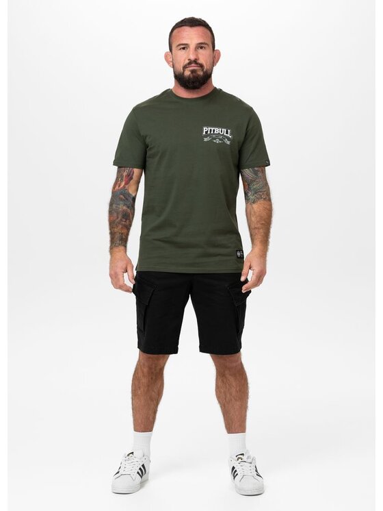 PITBULL PITBULL T-Shirt Koszulka męska TROUBLEMAKER XXL Zielony Regular Fit