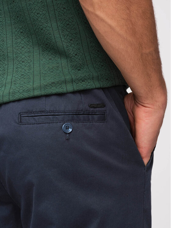 Ombre Ombre Chino kalhoty OM-PACP-0293 Tmavomodrá Chino Fit