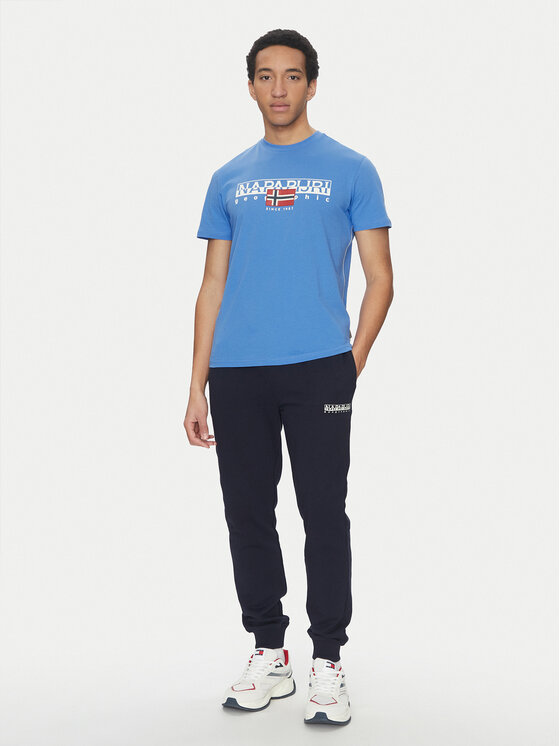 Napapijri Napapijri T-Shirt S-Aylmer NP0A4HTO Modrá Regular Fit
