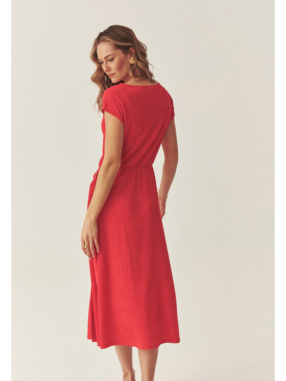 TATUUM Tatuum Sukienka dzianinowa SADI Czerwony Flare Fit