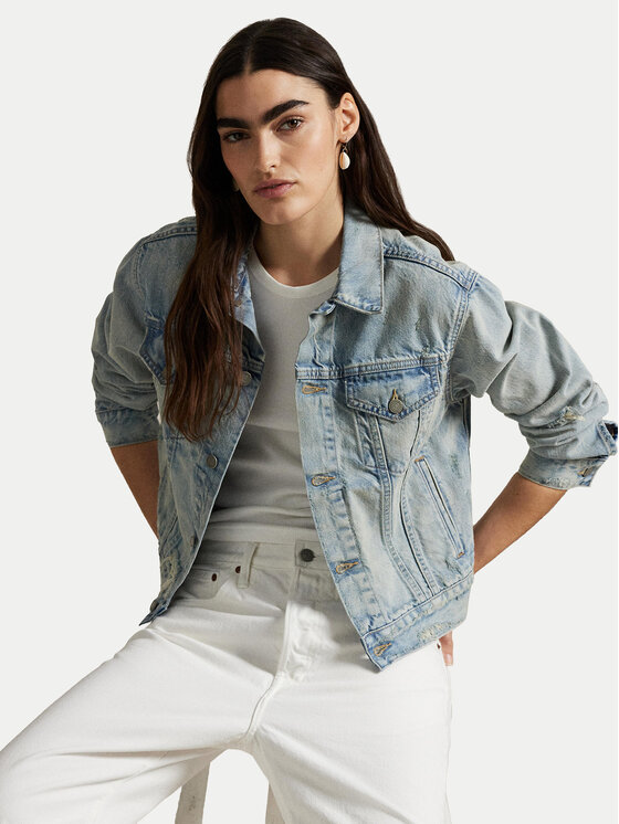 Polo Ralph Lauren Polo Ralph Lauren Džinsinė striukė 211969393001 Mėlyna Regular Fit