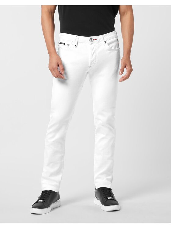 PHILIPP PLEIN PHILIPP PLEIN Jeansy 24463 Biały Regular Fit