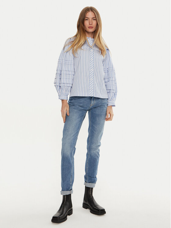 Munthe Munthe Jeans hlače Taulu 243143124308 Modra Slim Fit