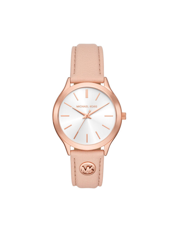 Michael Kors Pulkstenis Slim Runway MK7467 Rozā