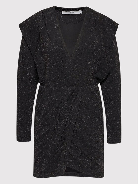 IRO IRO Sukienka koktajlowa Nahilda AP545 Czarny Regular Fit