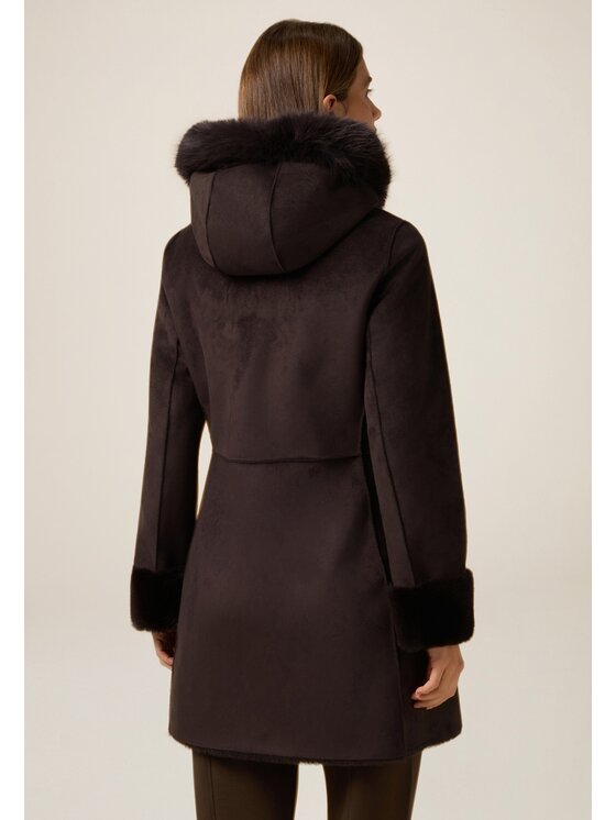 Oltre Oltre Cappotto invernale 8716R001283N032 Marrone Baggy Fit