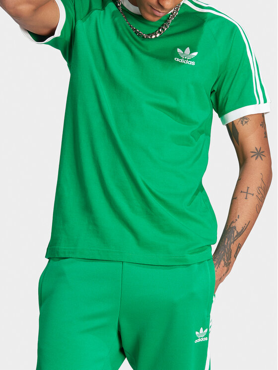 adidas adidas T-Shirt adicolor Classics 3-Stripes IM0410 Zielony Slim Fit