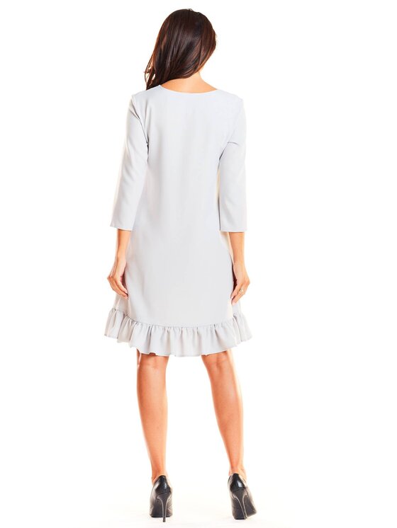 Infinite You Infinite You Sukienka codzienna M185 Szary Basic Fit