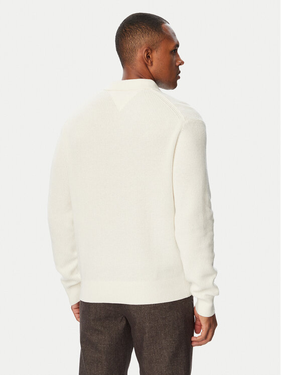 Tommy Hilfiger Tommy Hilfiger Pullover Fisherman MW0MW42804 Creme Regular Fit