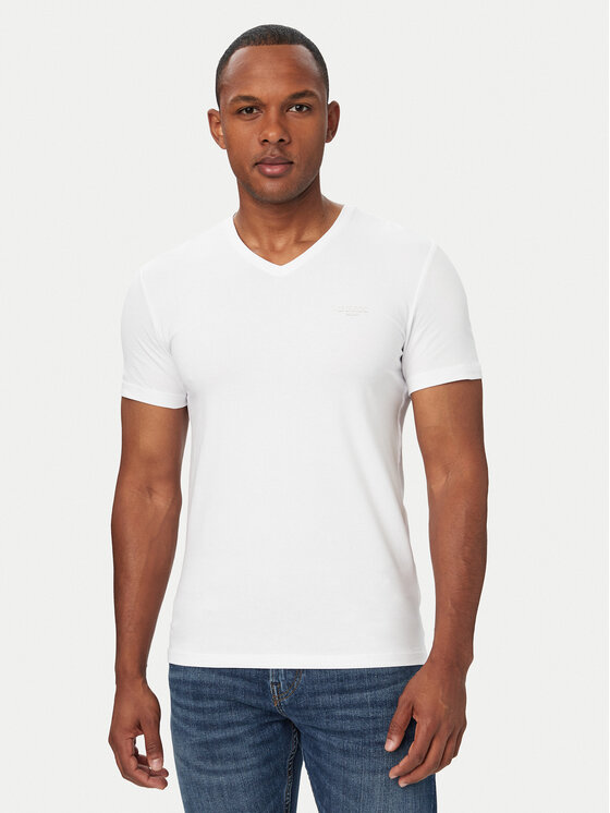 Guess Tricou M6YI32 K3735 Alb Extra Slim Fit