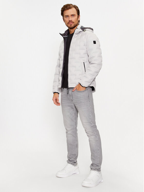 Milestone Milestone Пухено яке Brayden 330341 60390 Сив Regular Fit