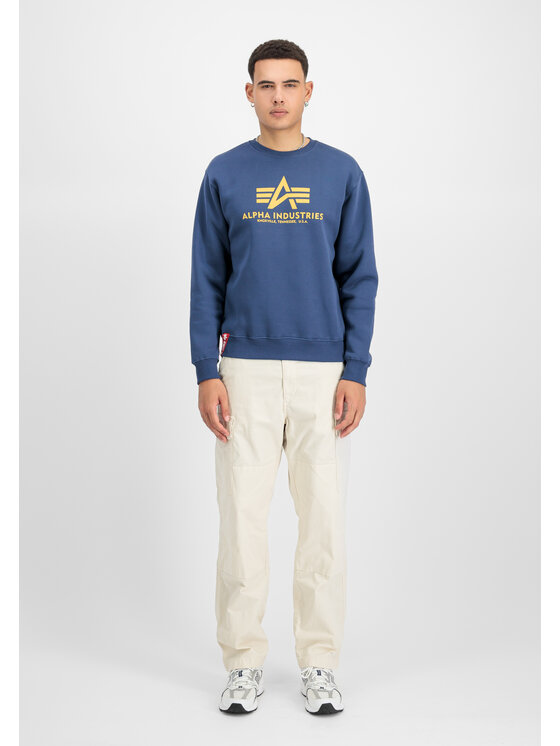 Alpha Industries Alpha Industries Mikina Basic Big Logo Sweatshirt Béžová Regular Fit