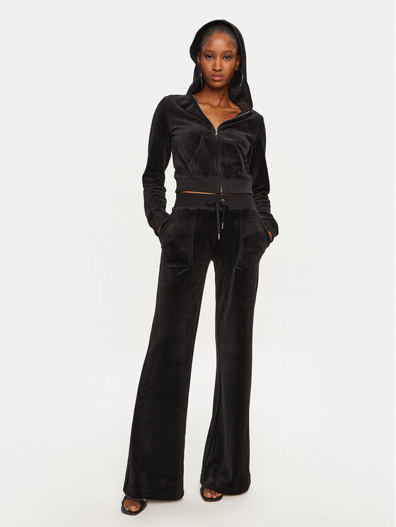 Juicy Couture Juicy Couture Spodnji del trenirke Layla JCSEBJ001 Črna Flared Leg