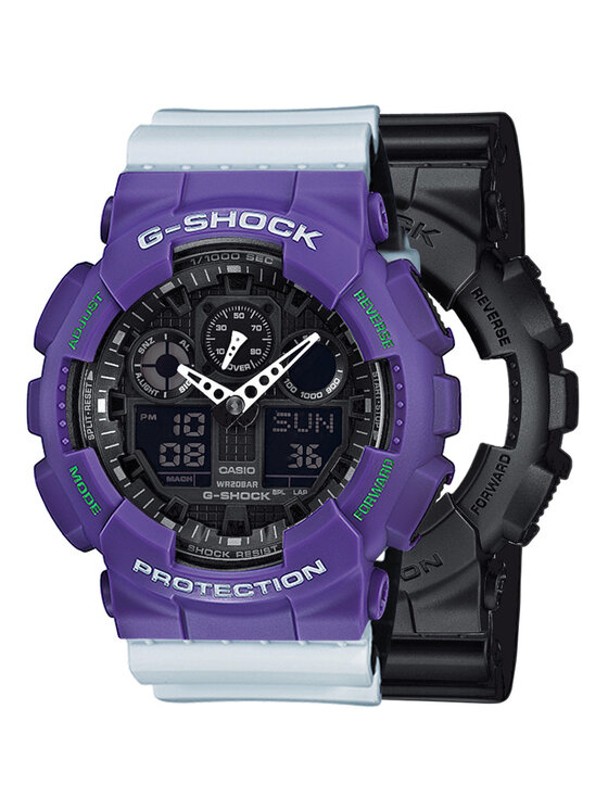 Casio Casio Zegarek SET GA-100-1A1ER + BEZEL 10498250 + PASEK 10527469 Czarny