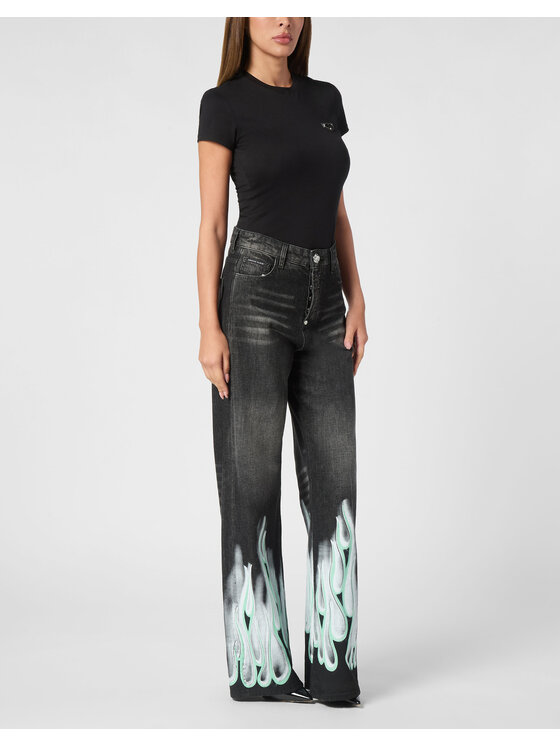 PHILIPP PLEIN PHILIPP PLEIN Jeansy 21703 Šedá Skater Fit