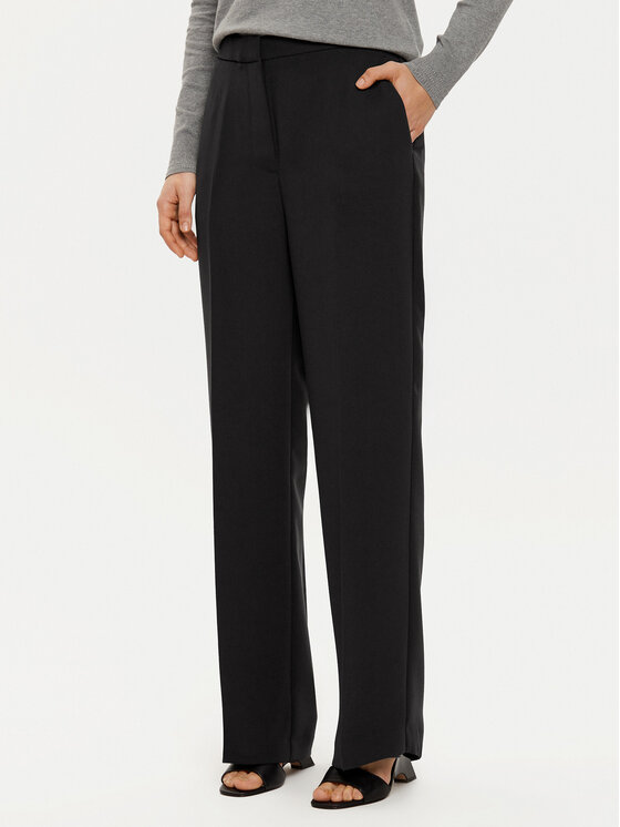 Tommy Hilfiger Tommy Hilfiger Szövet nadrág WW0WW45445 Fekete Regular Fit