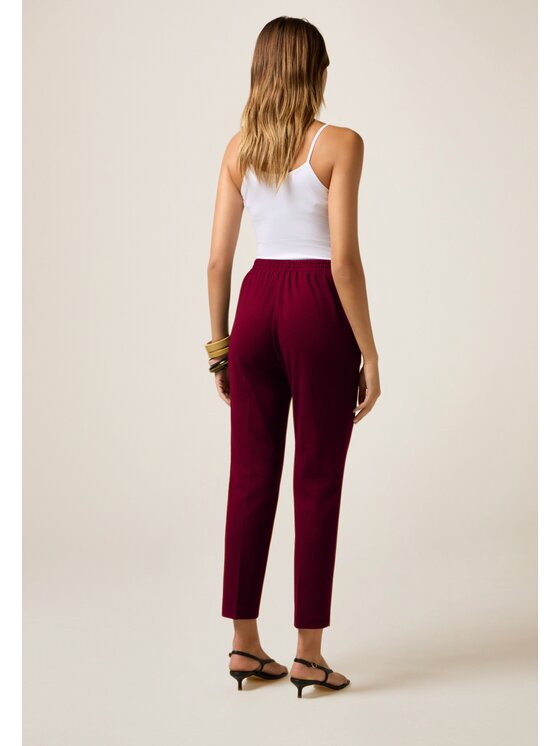 Oltre Oltre Pantaloni di tessuto P273J002361N036 Bordeaux Regular Fit