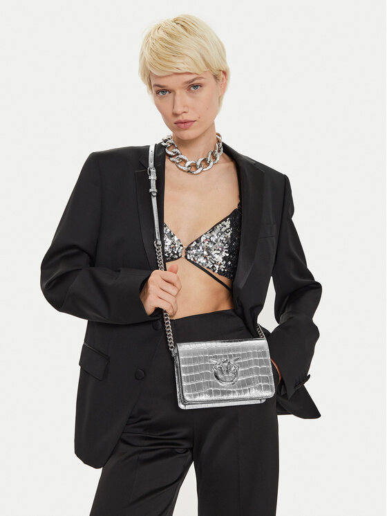 PINKO PINKO Borsetta Love Click Mini AI 24-25 PLTT 100067 A1W5 Argento